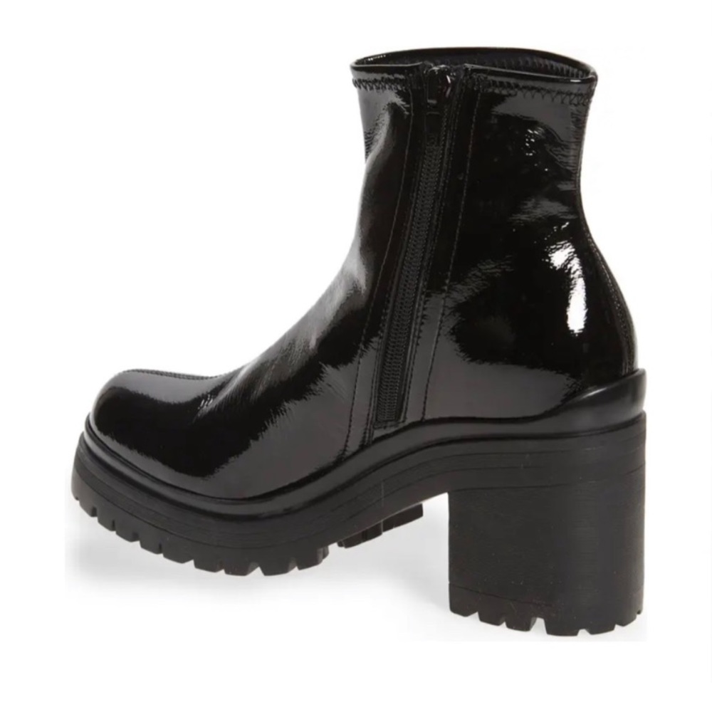 Jeffrey Campbell black patent leather heeled booties - Picture 2 of 8